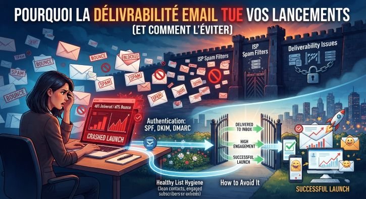 Pourquoi la délivrabilité email tue vos lancements (et comment l’éviter)